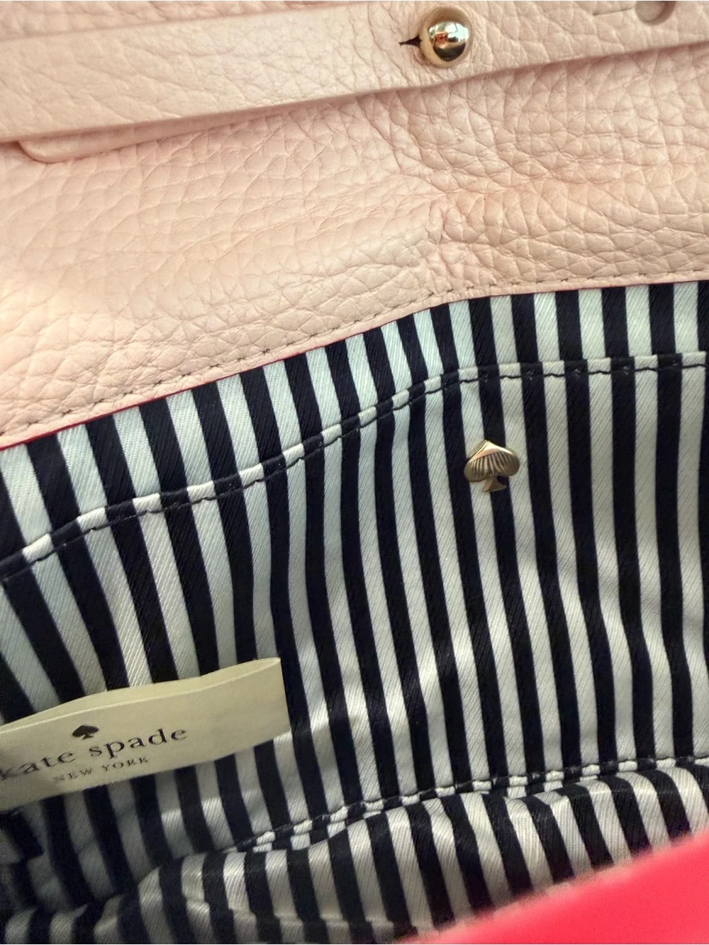 Kate Spade Eden Lane Jacinda Bow Detail Red/ Pink Leather Clutch Crossbody Bagu